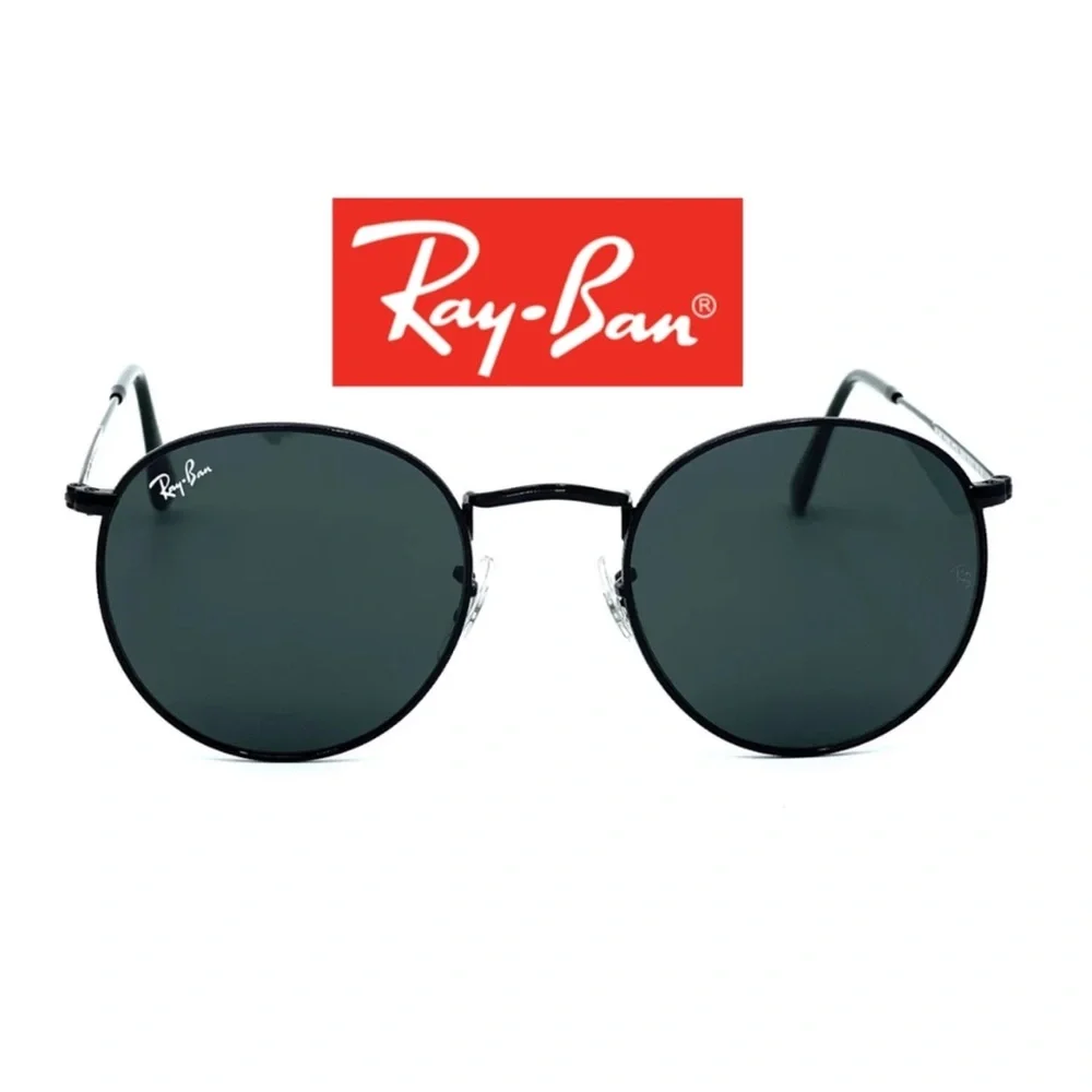Like New Ray-Ban Black Circle Aviators (comes with case) - Picture 2 of 2